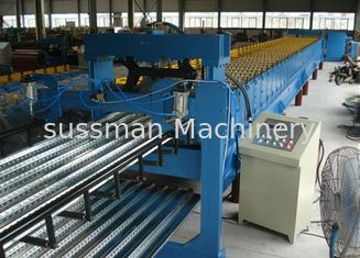 0.7-1.5 Thickness Steel Roof Floor Deck Steel Roll Forming Machine For Construction High Speed Production Line