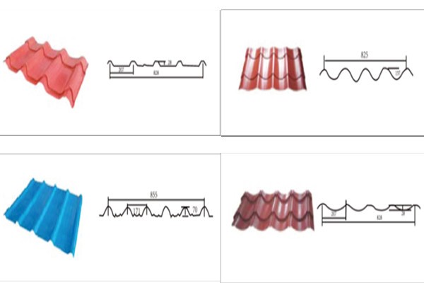 Warna Baja Bambu Glazed Roof Tile Roll Forming Machine