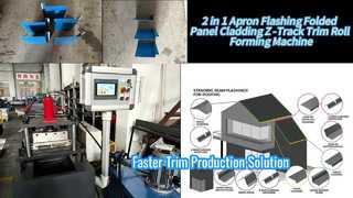 2 in 1 Celemek Berkedip Panel Lipat Cladding Z -Track Trim Mesin Roll Forming