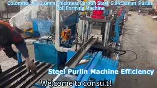 Lihat Mengapa Memilih Kolombia 1.5--2.0mm Tebal Baja Karbon C 94*32mm Mesin Roll Forming Purlin