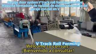 Mesin roll forming pintu garasi V track